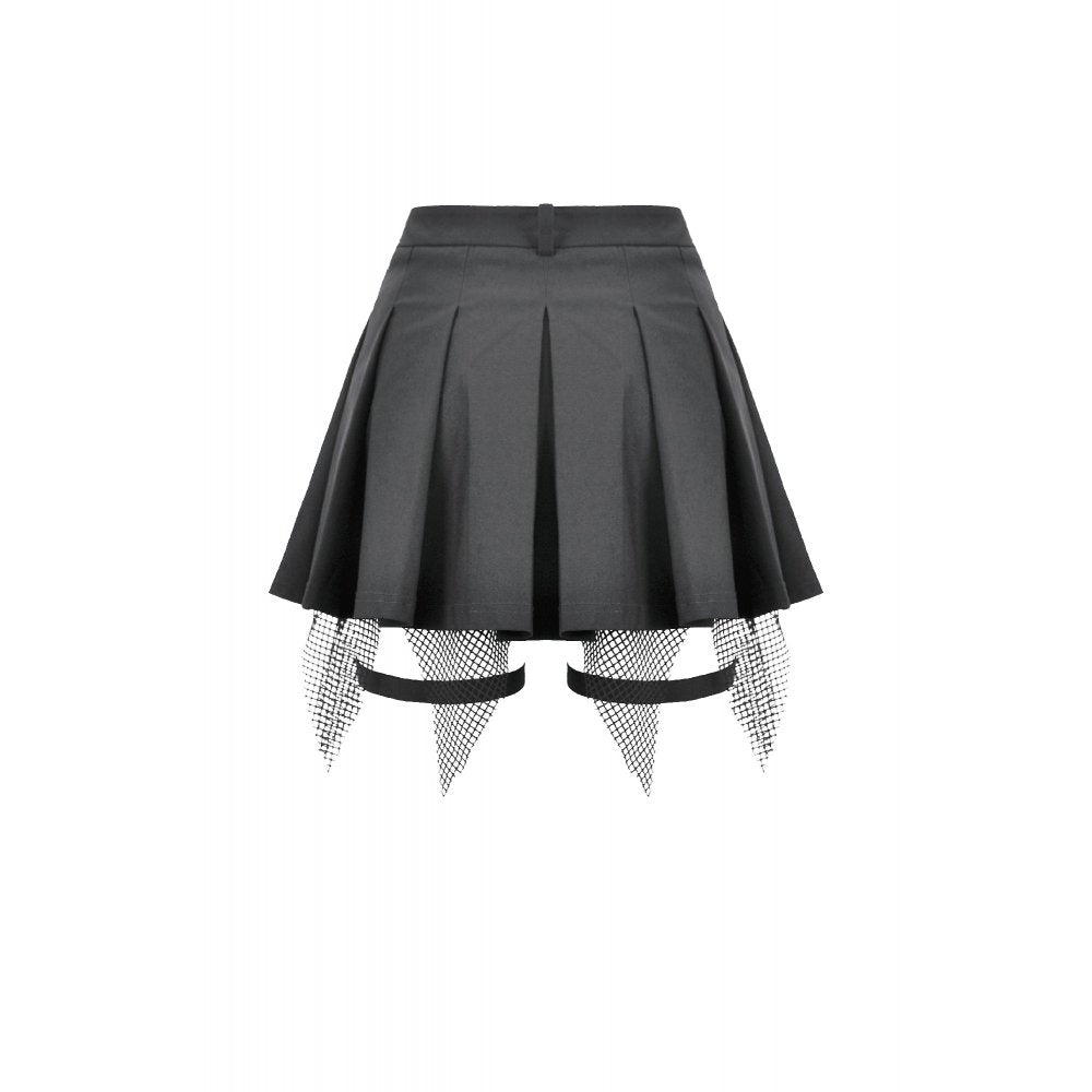 Dark in Love Punk Mesh Layered Skort Shorts