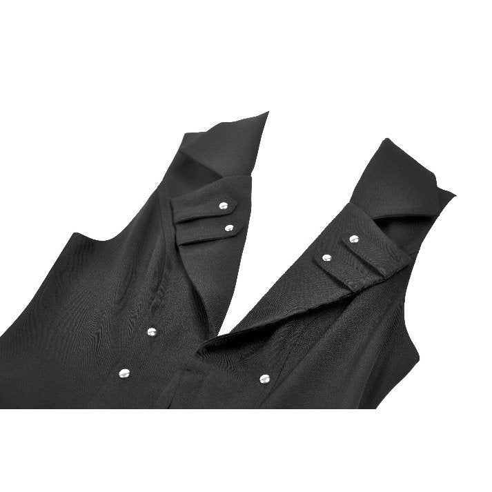 Dark in Love Collete Punk Sleeveless Long Fitted Coat