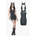 Dark In Love Salem Striped Cat Ear Hoodie Dress - Size UK 22 Left Only!