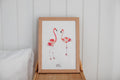Personalised Watercolour Flamingo Art Print – Custom Nursery or Kids Room Decor, A3/A4/A5 Sizes