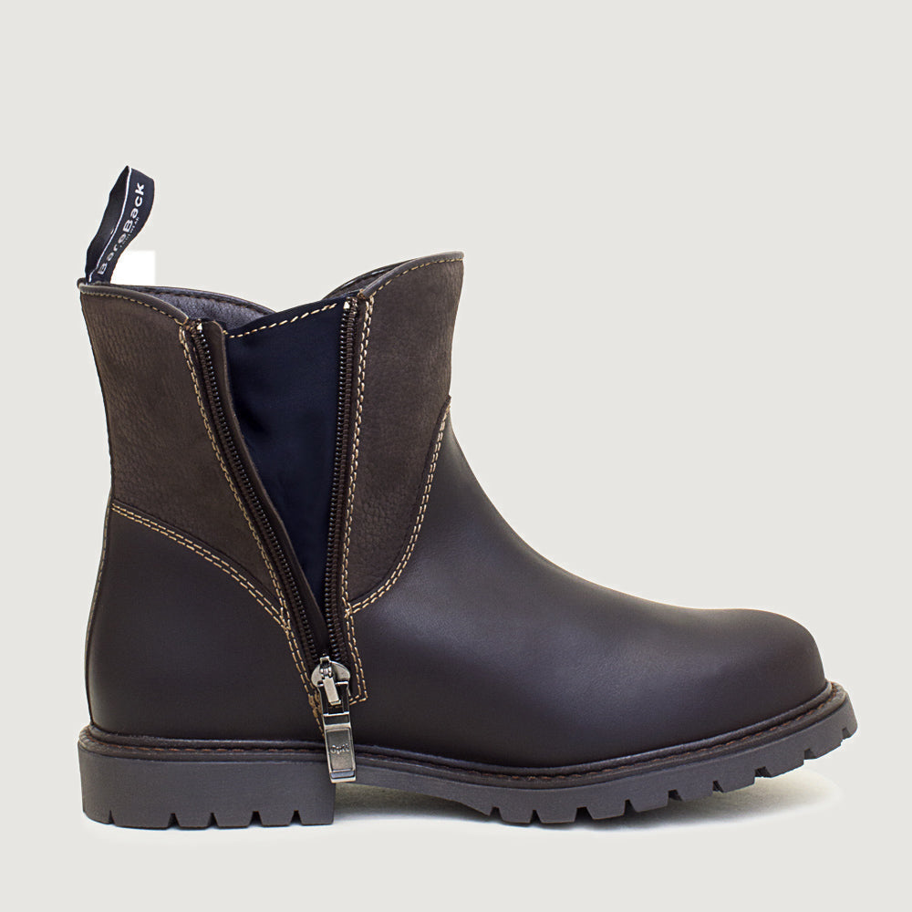Quebec Waterproof Zip Up Ankle Boots - Brown