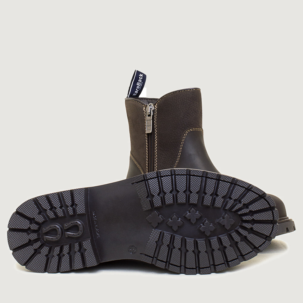 Quebec Waterproof Zip Up Ankle Boots - Brown