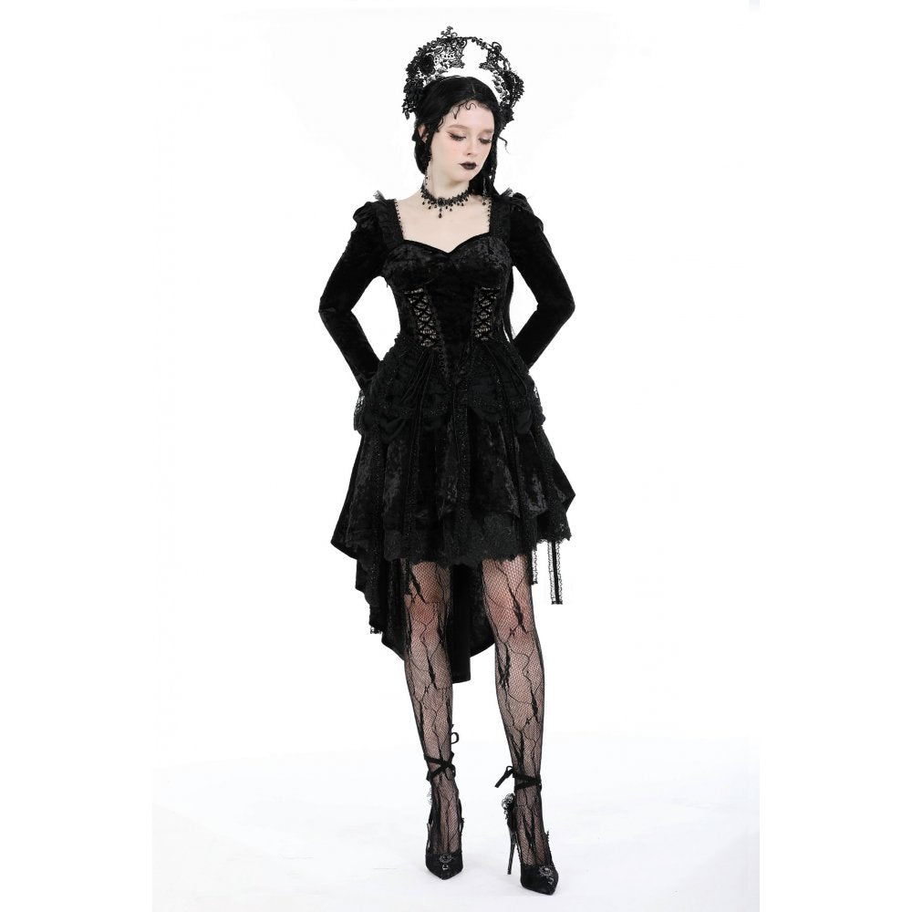 Dark in Love Seraphina Velvet Lace Goth Dress