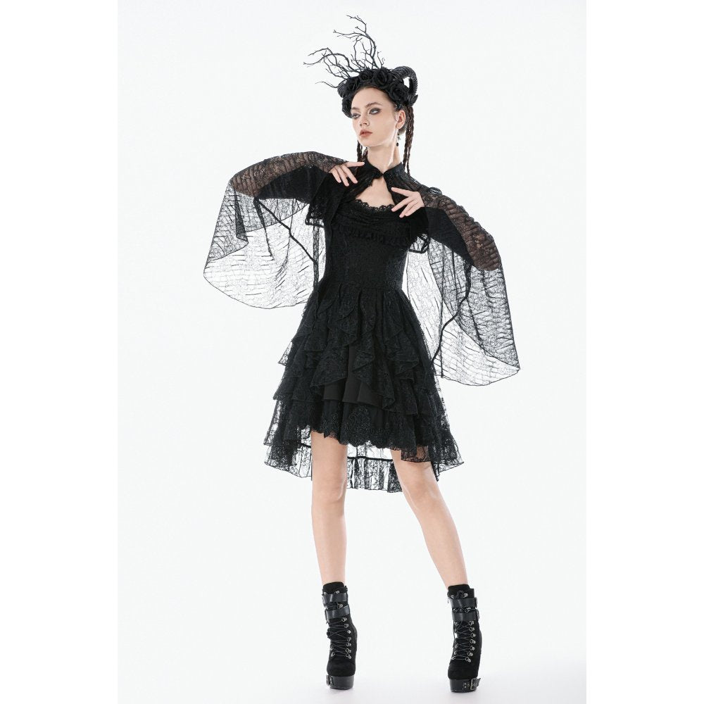 Dark in Love Elara Gothic Versatile Lace Shoulder Cape