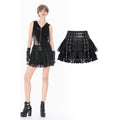Dark in Love Punk Eyelet Lace Layered Mini Skirt