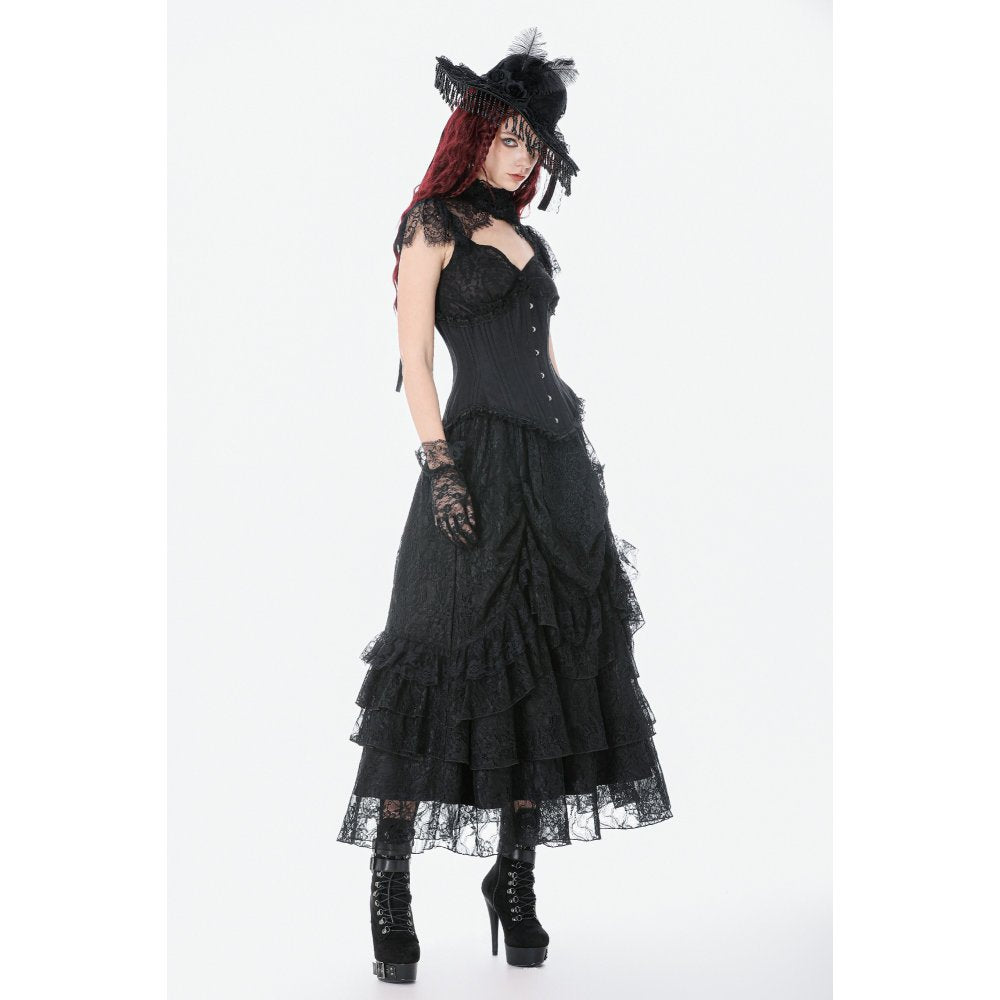 Dark in Love Talia Gothic Longline Metal Boned Corset