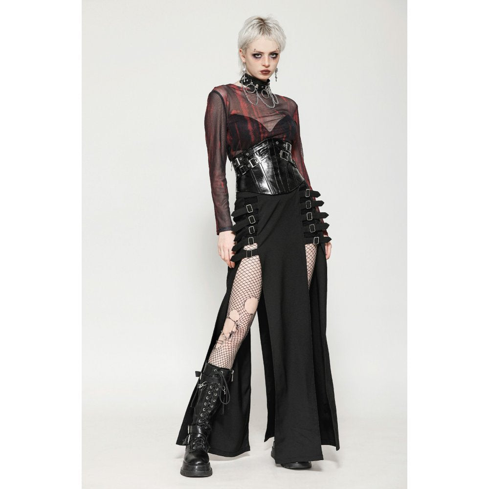 Dark in Lia Punk Love Patent Leather Waist Corset with Metal Accents - Size UK 18 Left Only!