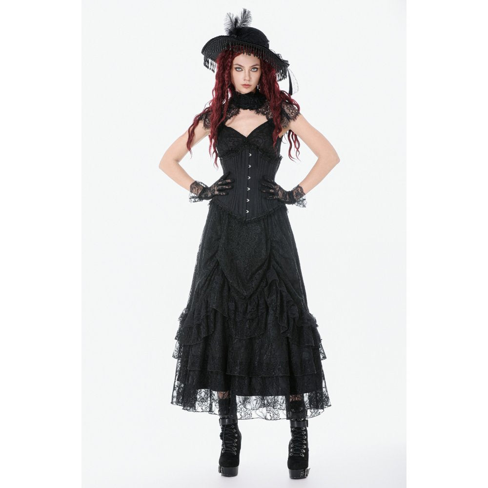 Dark in Love Talia Gothic Longline Metal Boned Corset