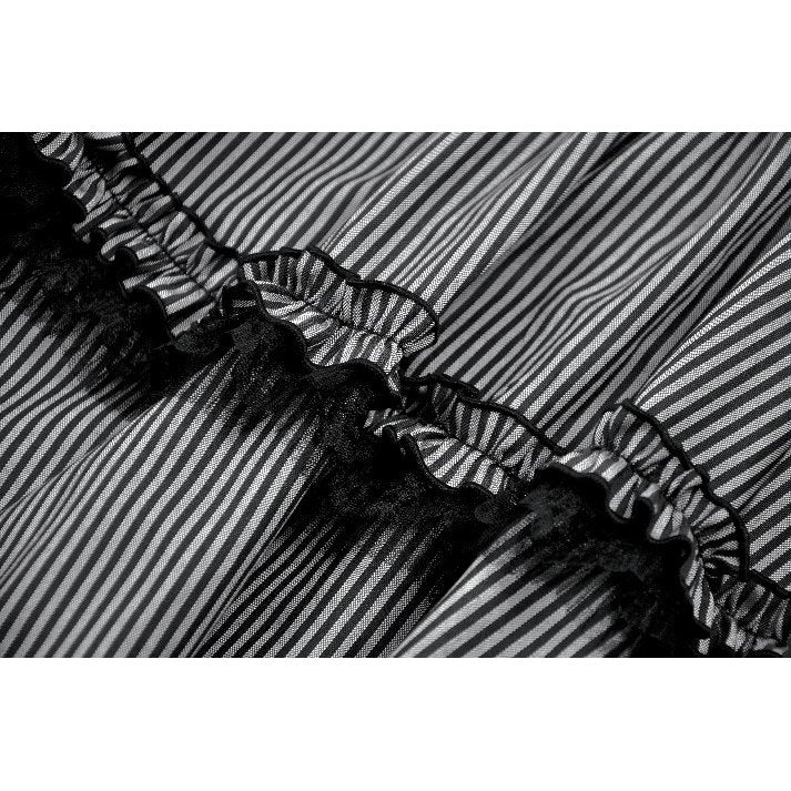 Dark in Love Striped Gothic Mini Dress
