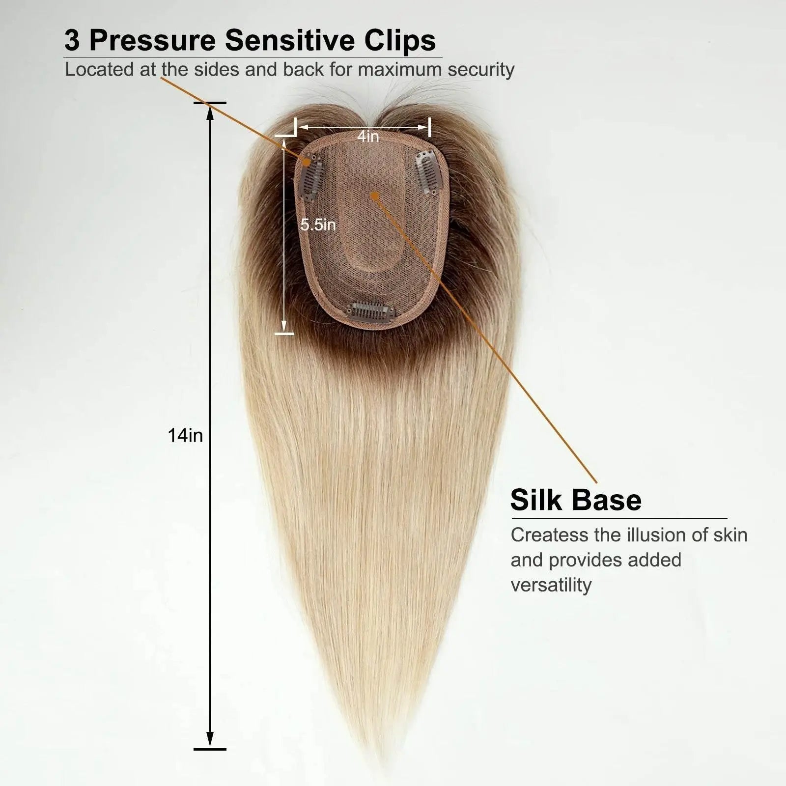 Blonde Ombre Silk Hair Topper