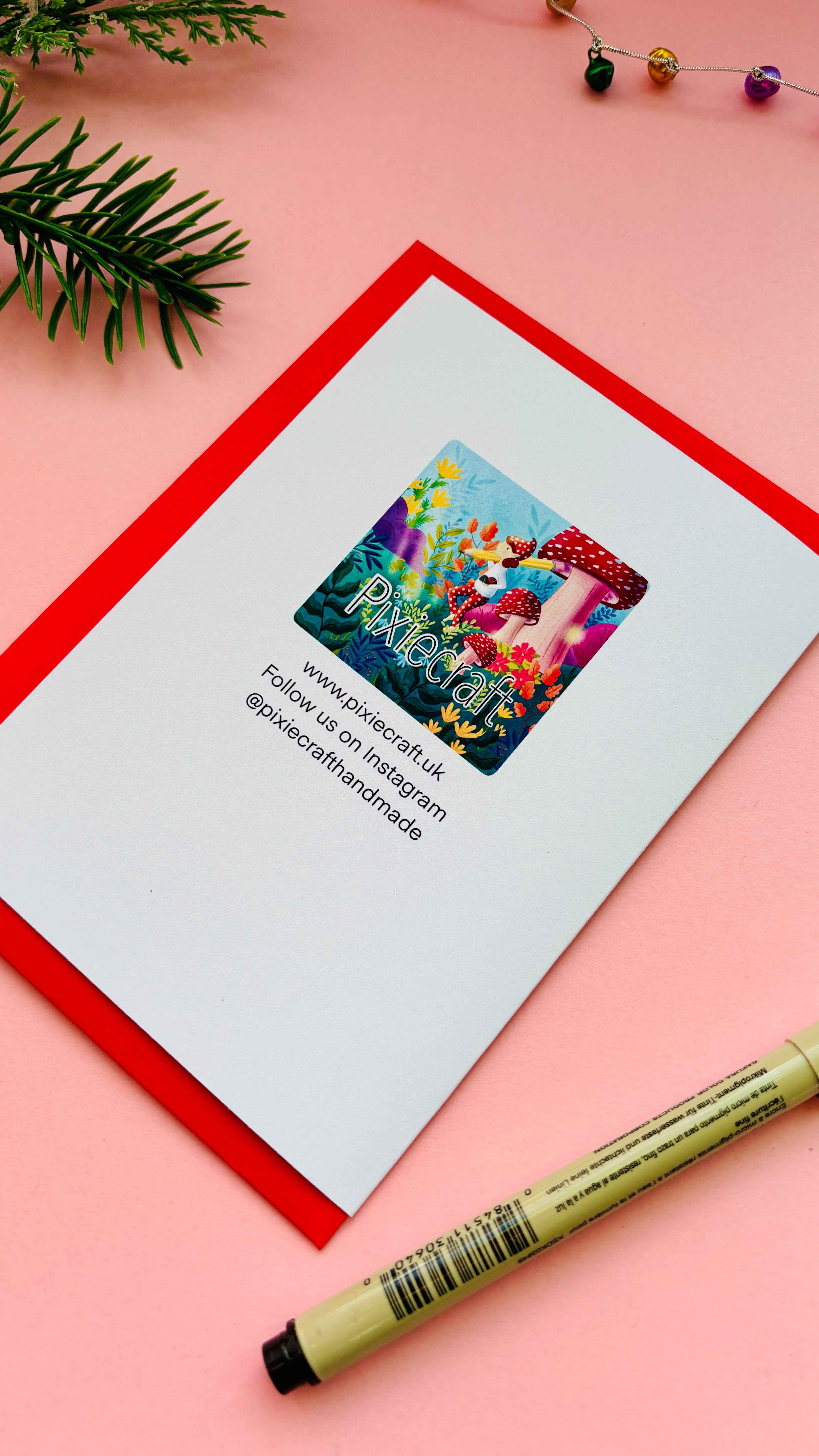 Illustrated Robin Christmas Card