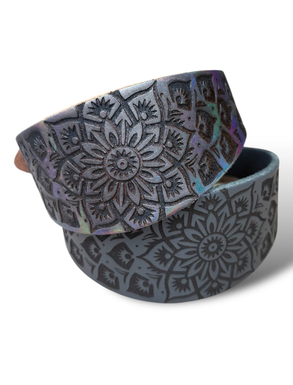 Leather Collar - Mandala