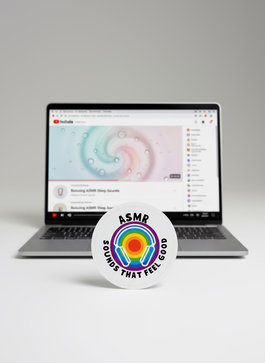 ASMR Sounds That Feel Good Sticker | Cute Vinyl Laptop Sticker