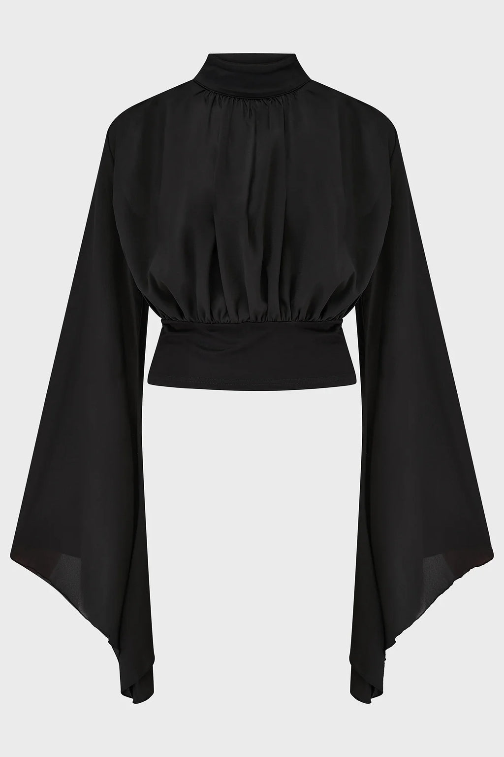 Killstar Astralune High Neck Flared Sleeve Top