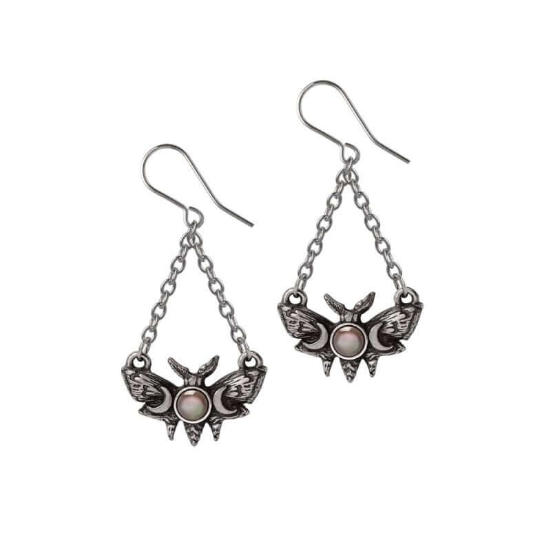 Alchemy Gothic Lunar Moth Earrings