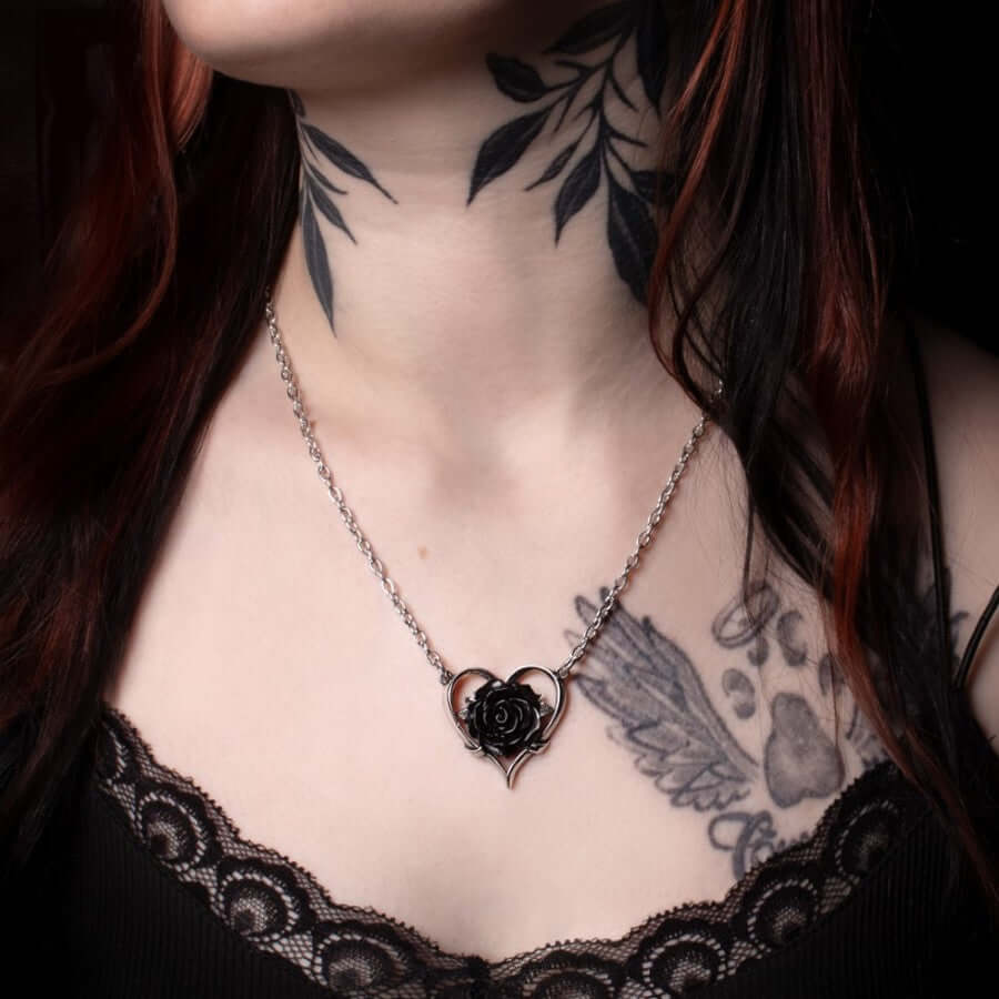 Alchemy Gothic Heart of Blackness Necklace