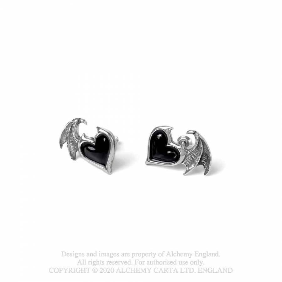 Alchemy Gothic Blacksoul Stud Earrings