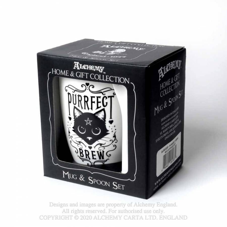 Alchemy Gothic Purrfect Brew: Mug and Spoon Set
