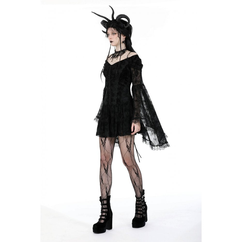 Dark In Love Alora Lace Off Shoulder Dress﻿
