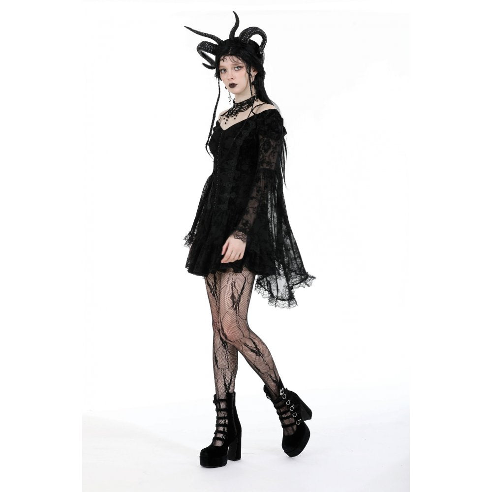 Dark In Love Alora Lace Off Shoulder Dress﻿