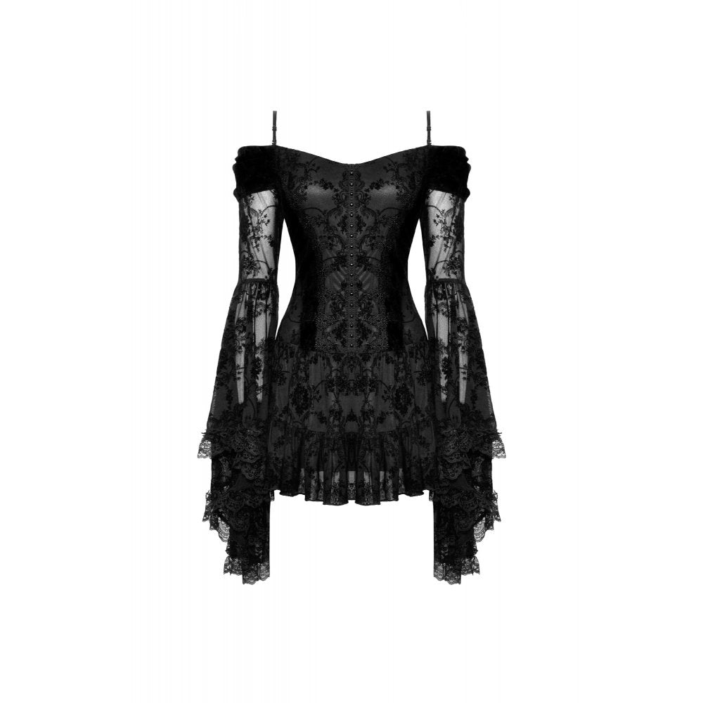 Dark In Love Alora Lace Off Shoulder Dress﻿