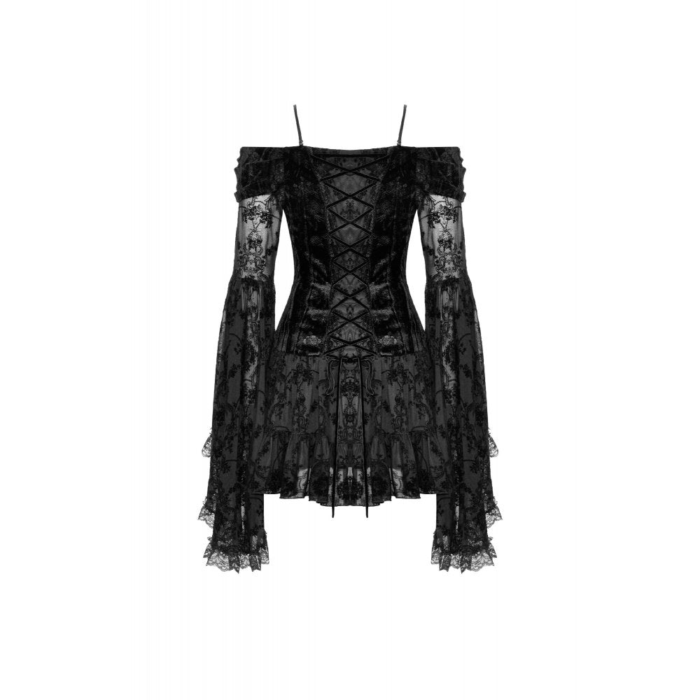 Dark In Love Alora Lace Off Shoulder Dress﻿