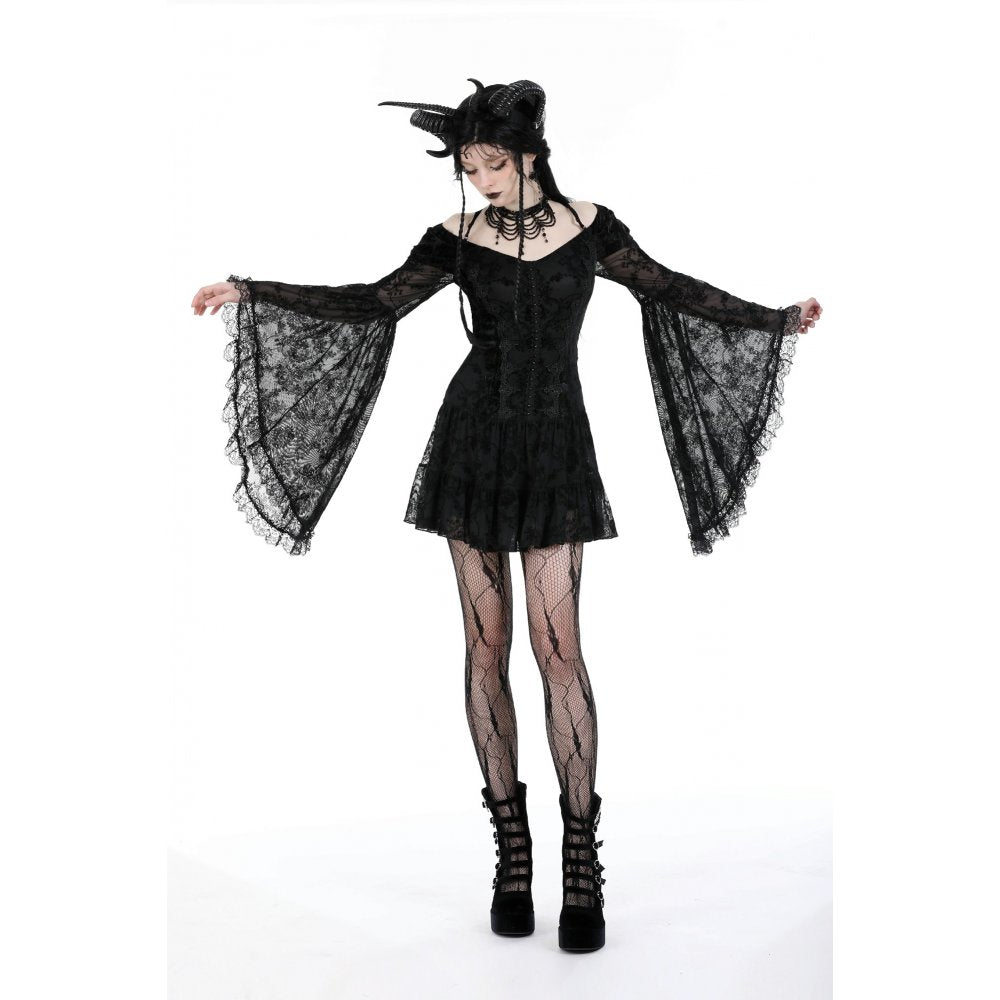 Dark In Love Alora Lace Off Shoulder Dress﻿