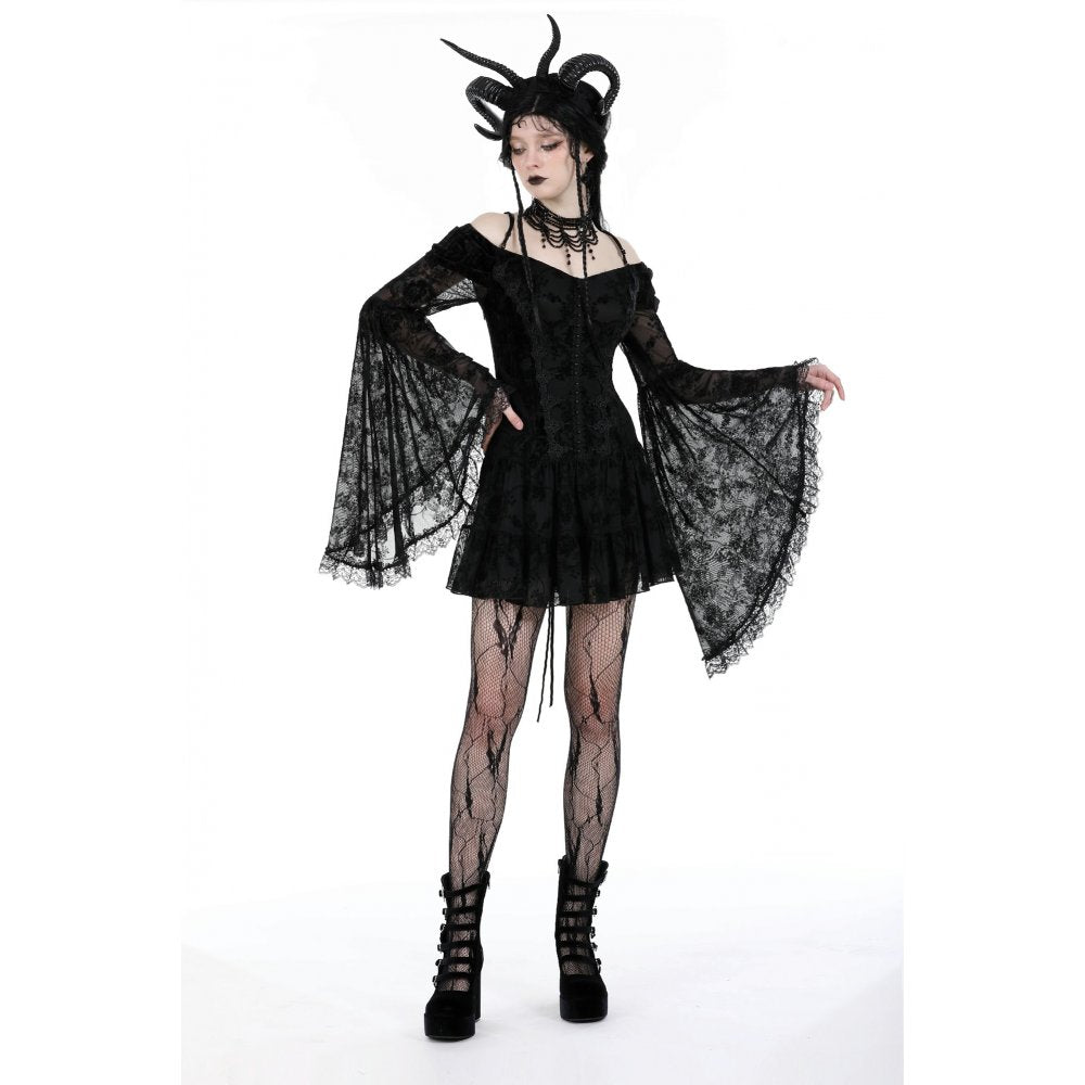 Dark In Love Alora Lace Off Shoulder Dress﻿