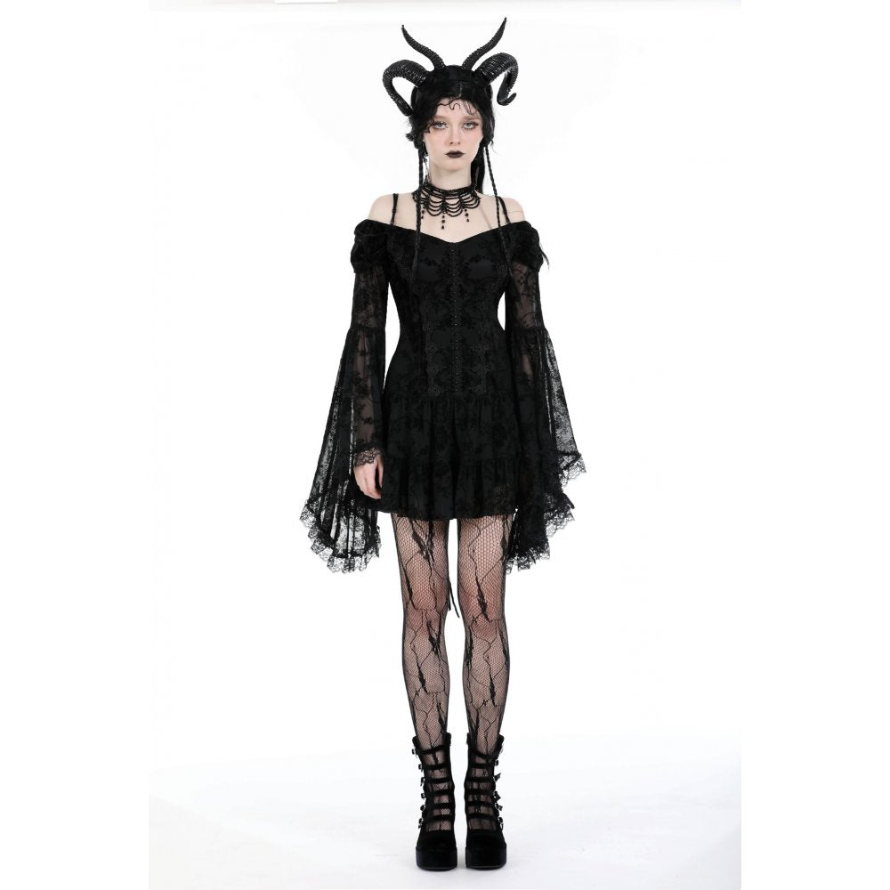 Dark In Love Alora Lace Off Shoulder Dress﻿