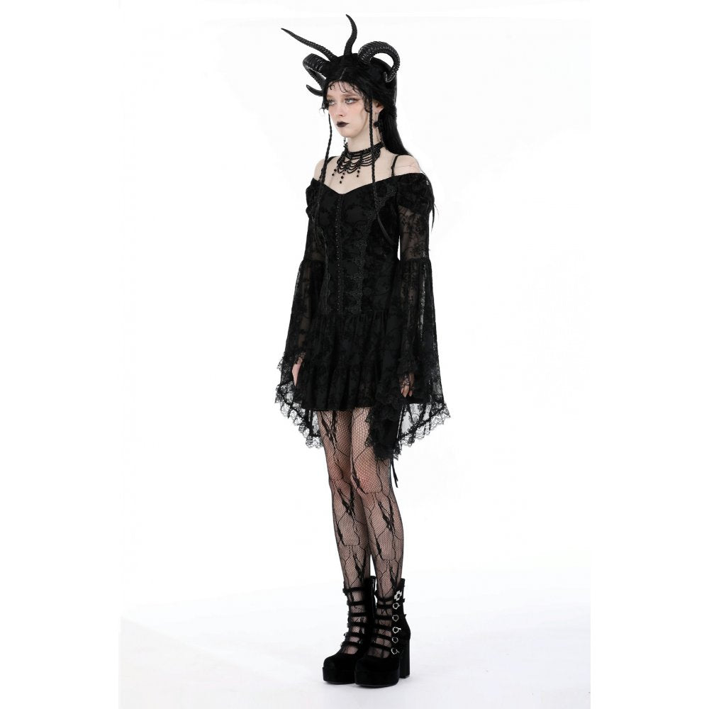 Dark In Love Alora Lace Off Shoulder Dress﻿