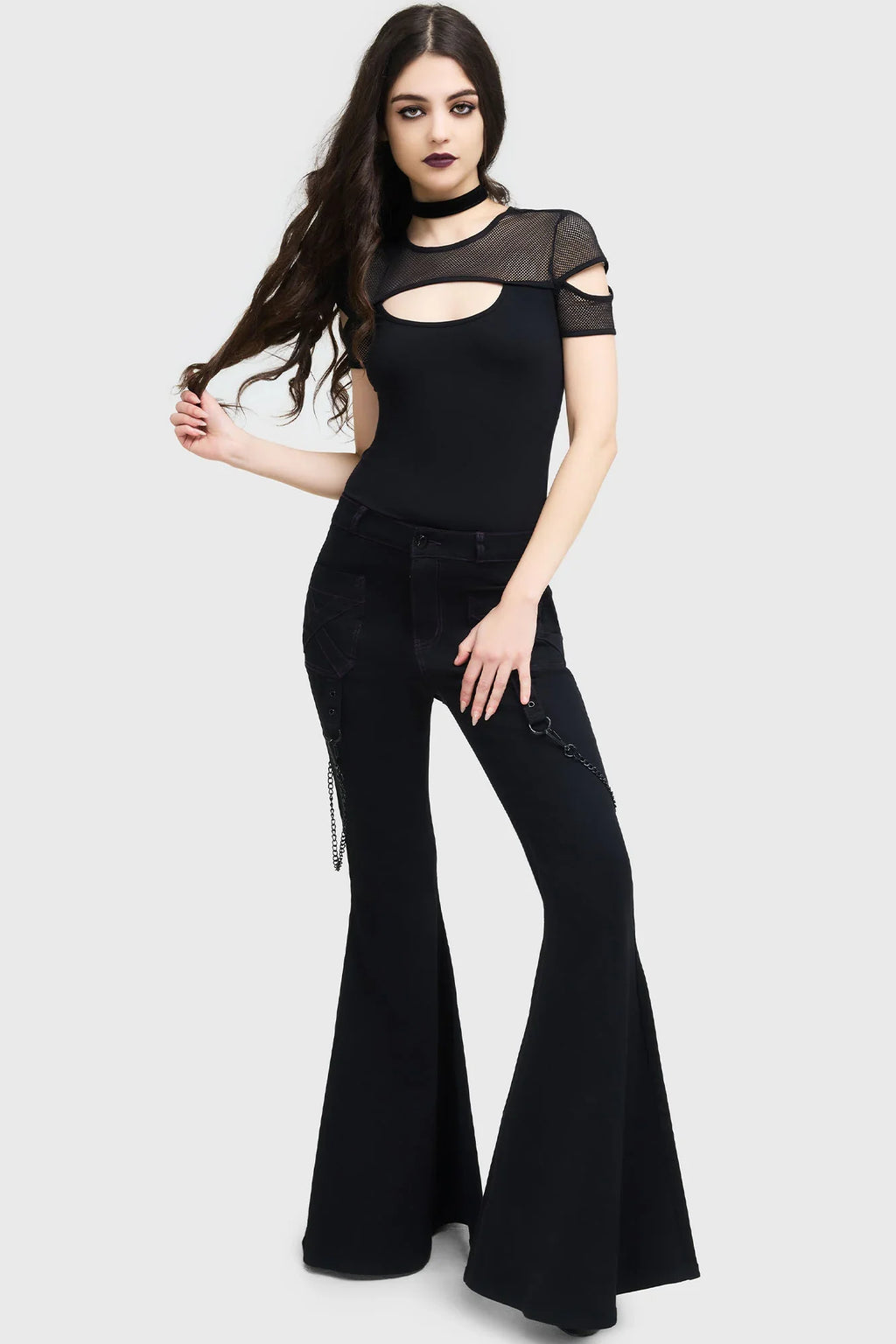 Killstar Beliala Fit & Flare Trousers