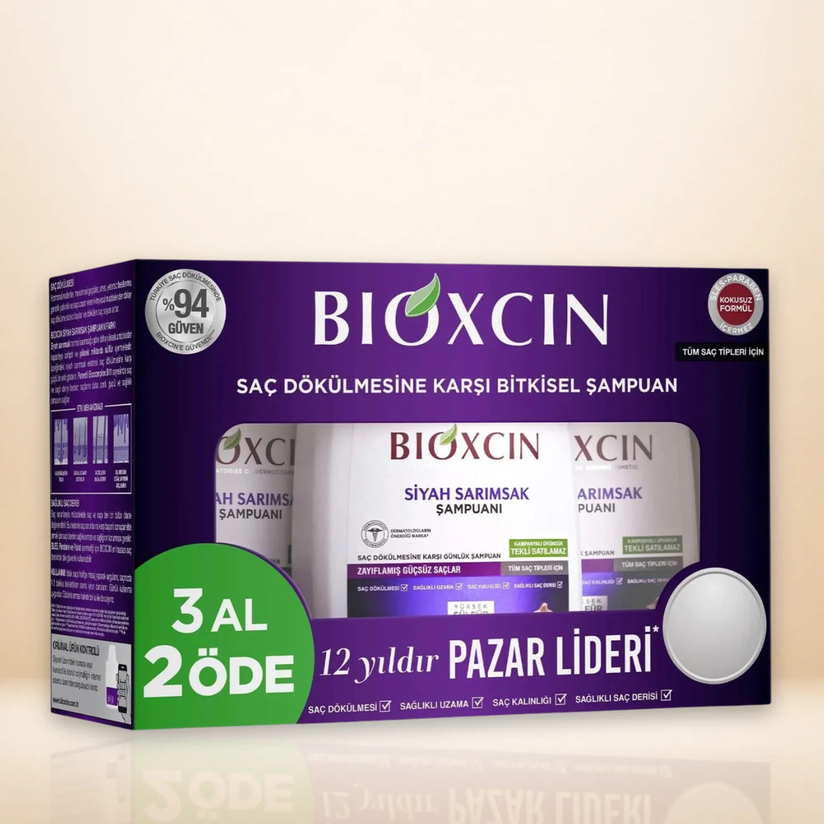 Bioxcin Black Garlic Hair Loss Shampoo | Sulphate-Free & Strengthening