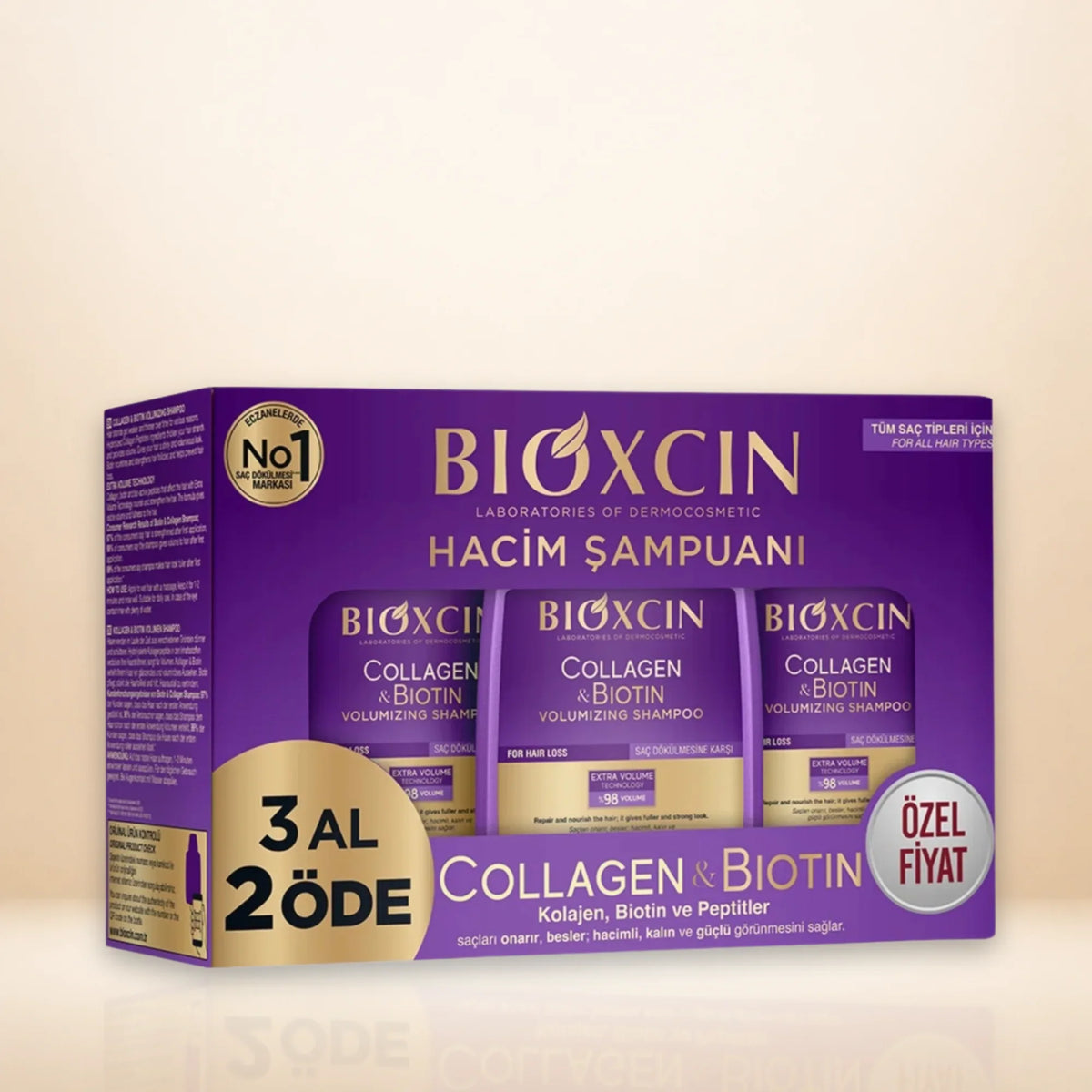 Bioxcin Collagen & Biotin Volumising Shampoo for Fine, Thinning Hair