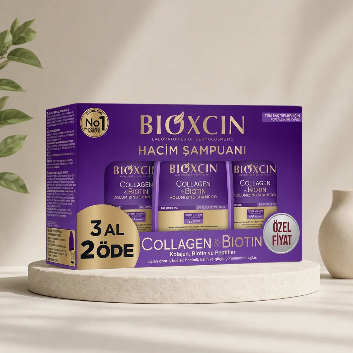 Bioxcin Collagen & Biotin Volumising Shampoo for Fine, Thinning Hair