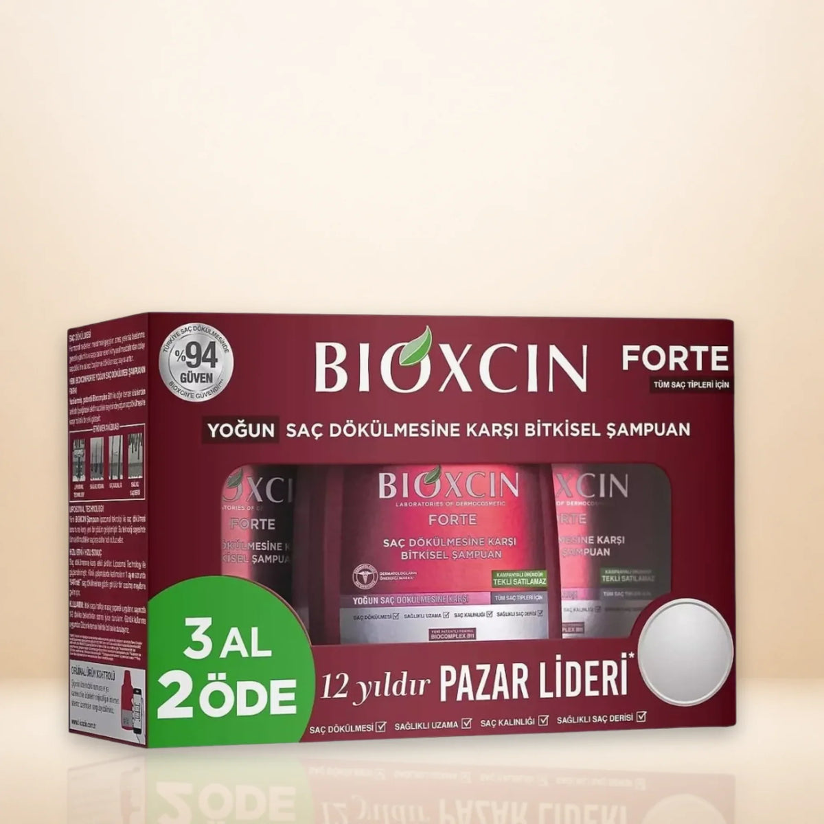 Bioxcin Dermagen Forte Herbal Shampoo for Intensive Hair Loss and Thinning