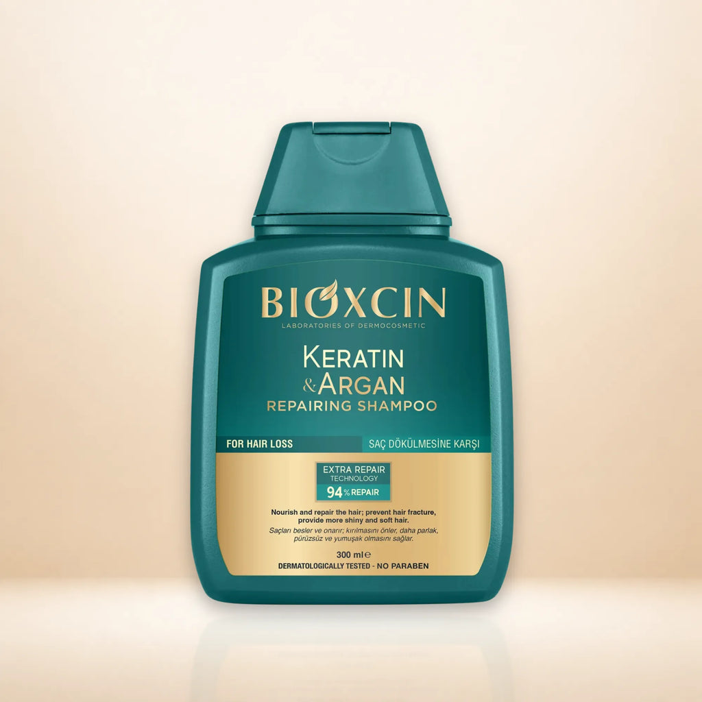 Bioxcin Keratin & Argan Repairing Shampoo for Heat-Damaged & Frizzy Hair