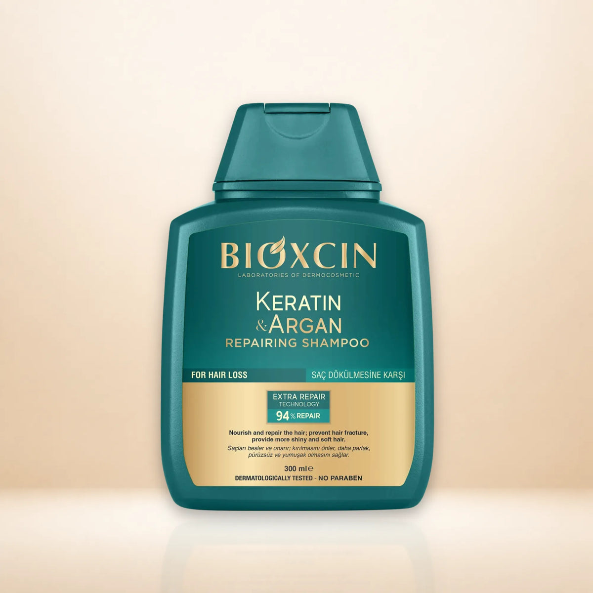 Bioxcin Keratin & Argan Repairing Shampoo for Heat-Damaged & Frizzy Hair
