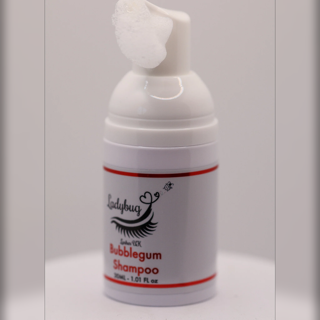 Bubblegum Scented Lash Shampoo 30ml Cosmetic Grade with brush