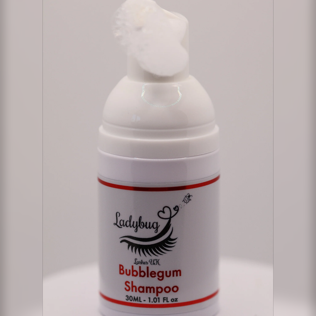 Bubblegum Scented Lash Shampoo 30ml Cosmetic Grade with brush