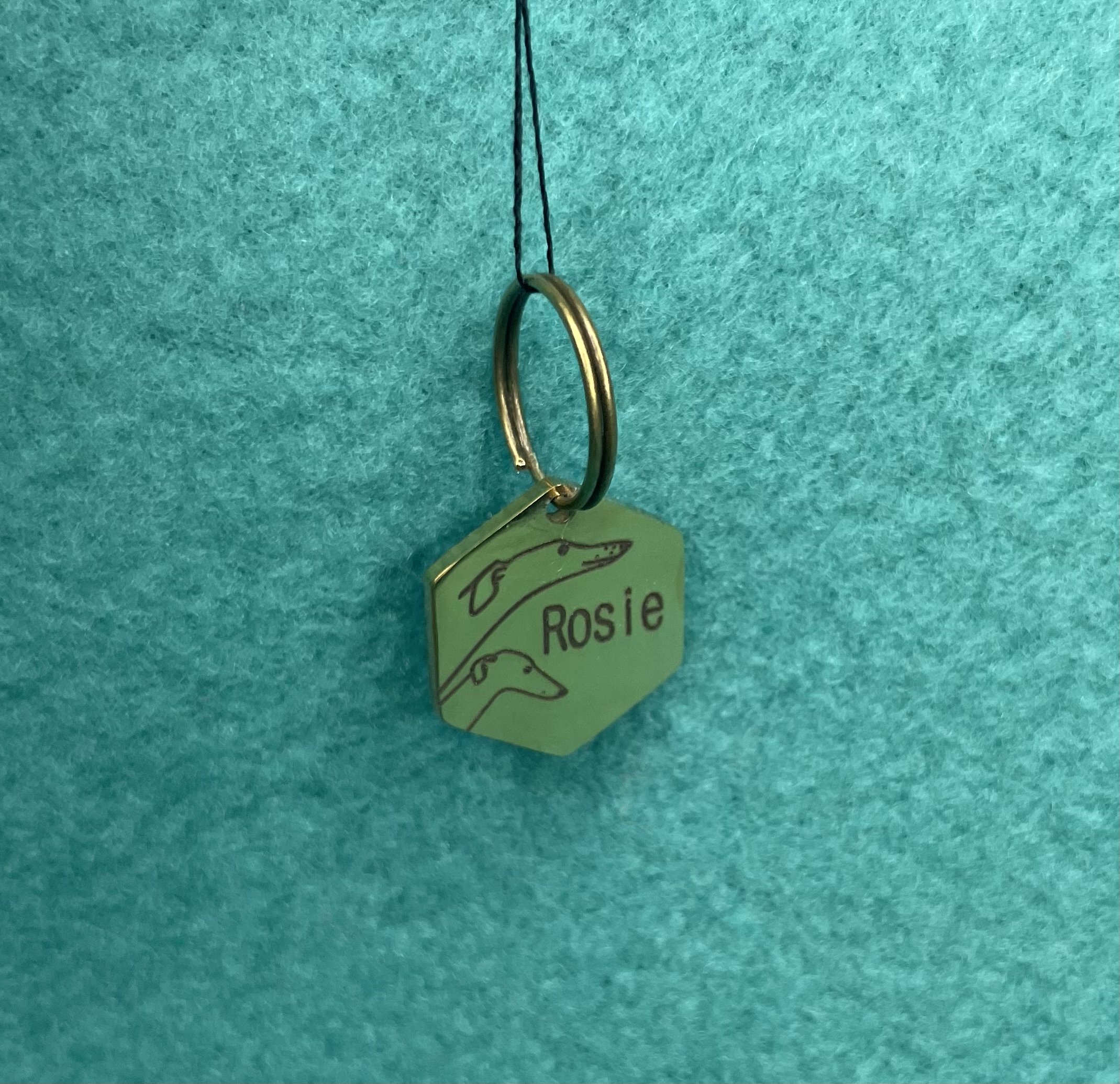 Engraved Dog Tags - Hexagonal