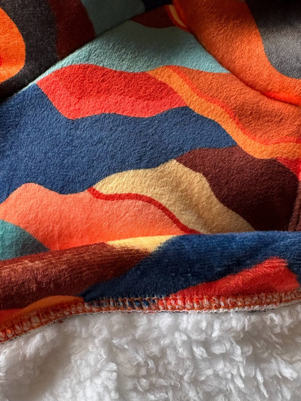 Sherpa Lined Fleece Puppy Jumper - Mountains