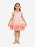 DRESS & Fleur Girls Dress with Flower Choker in Pink