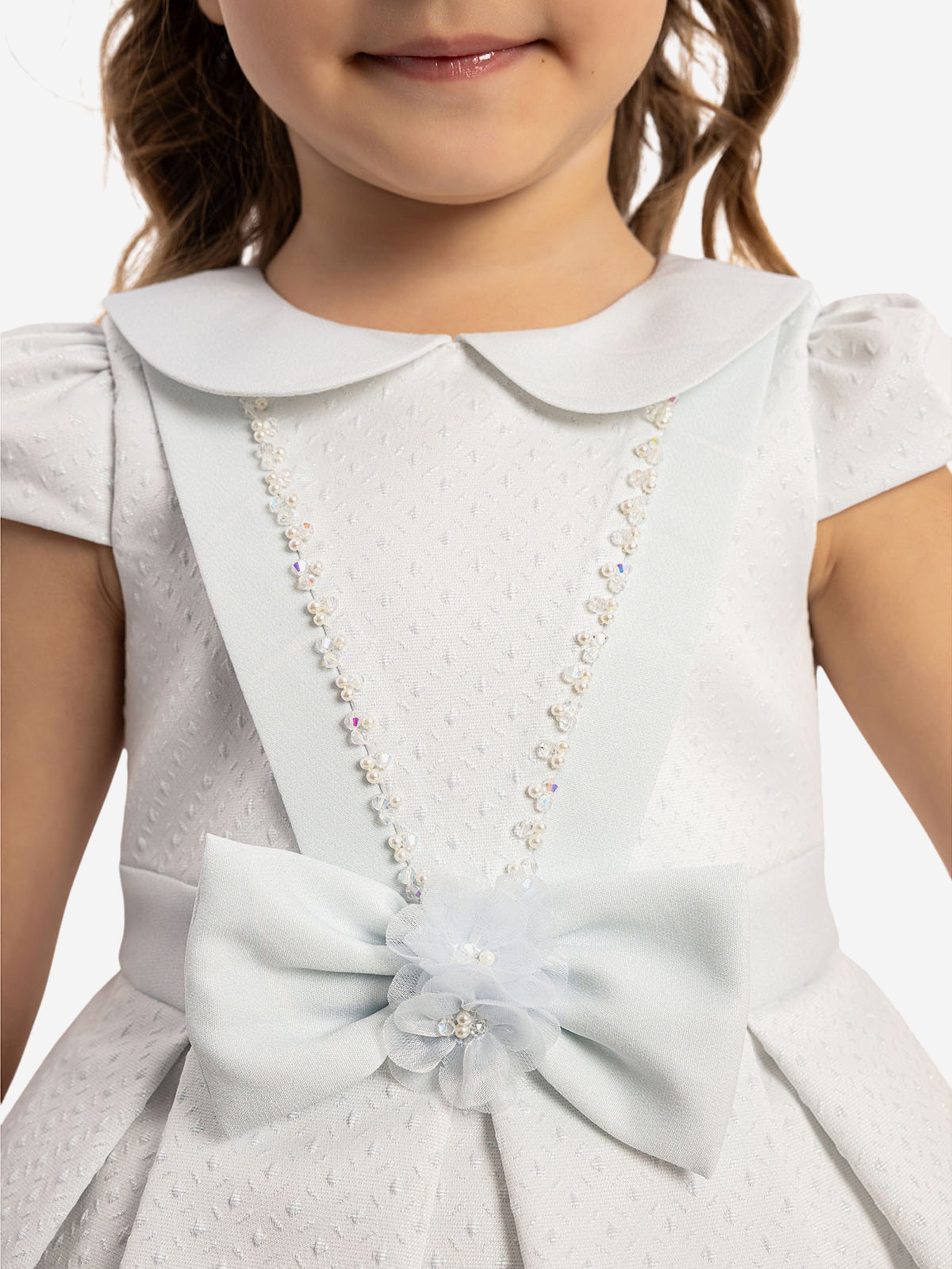 DRESS & Fleur Baby Girls Dress with Headband in Blue