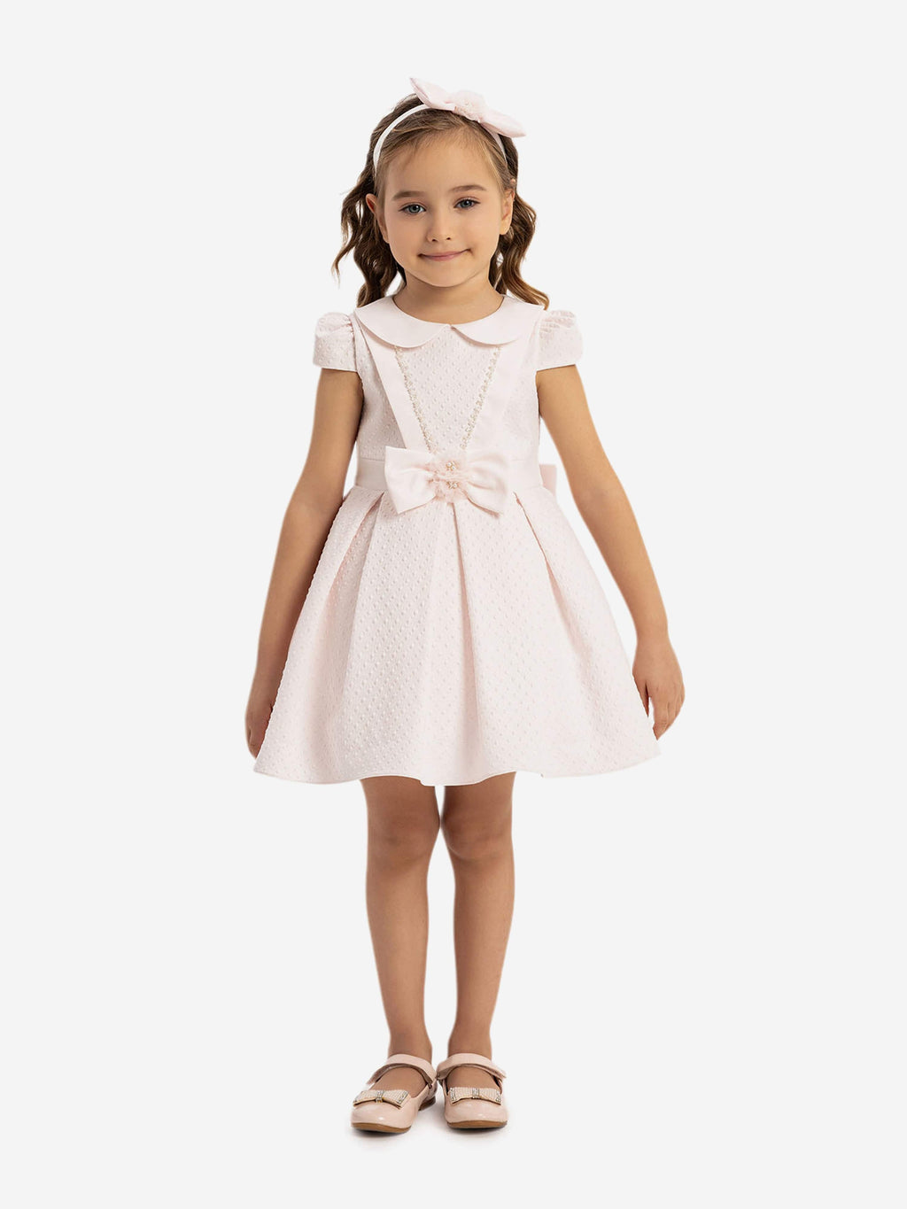 DRESS & Fleur Baby Girls Dress with Headband in Pink
