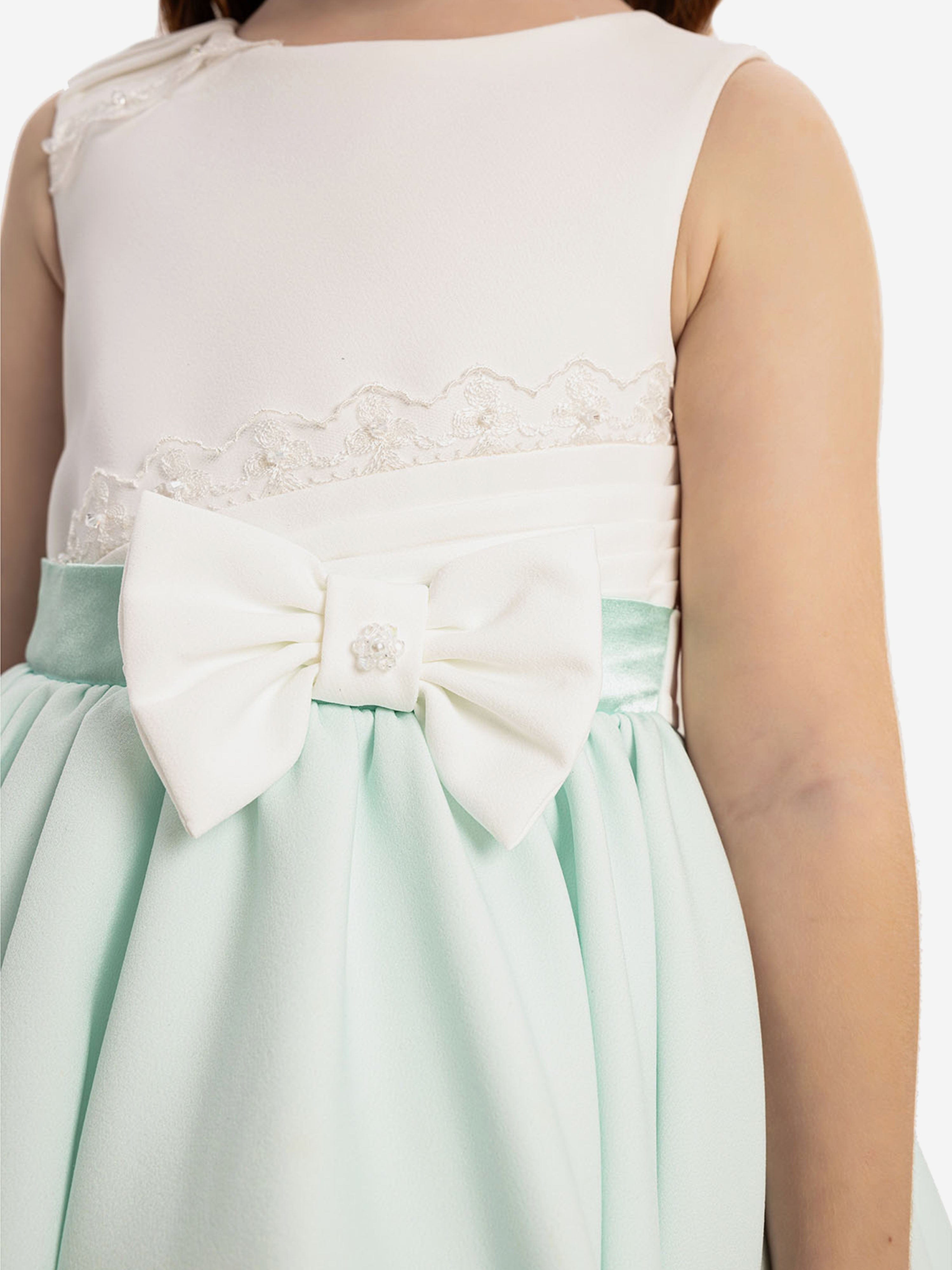 DRESS & Fleur Baby Girls Dress with Headband in Green