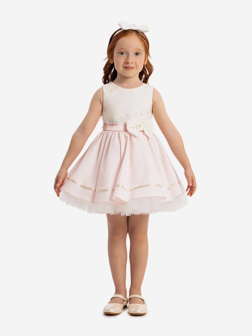DRESS & Fleur Baby Girls Dress with Headband in Pink