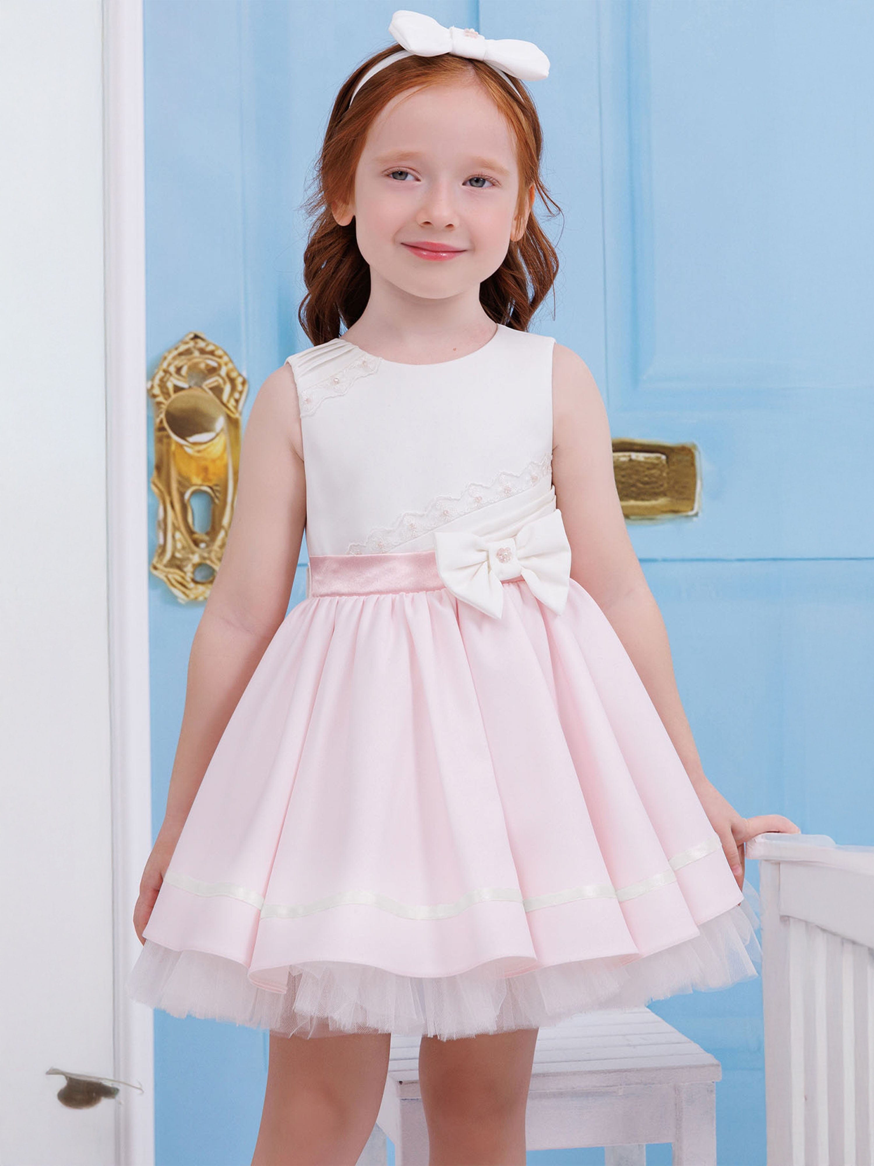 DRESS & Fleur Baby Girls Dress with Headband in Pink