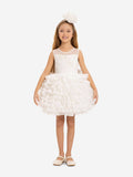 DRESS & Fleur Girls Dress with Headband in White