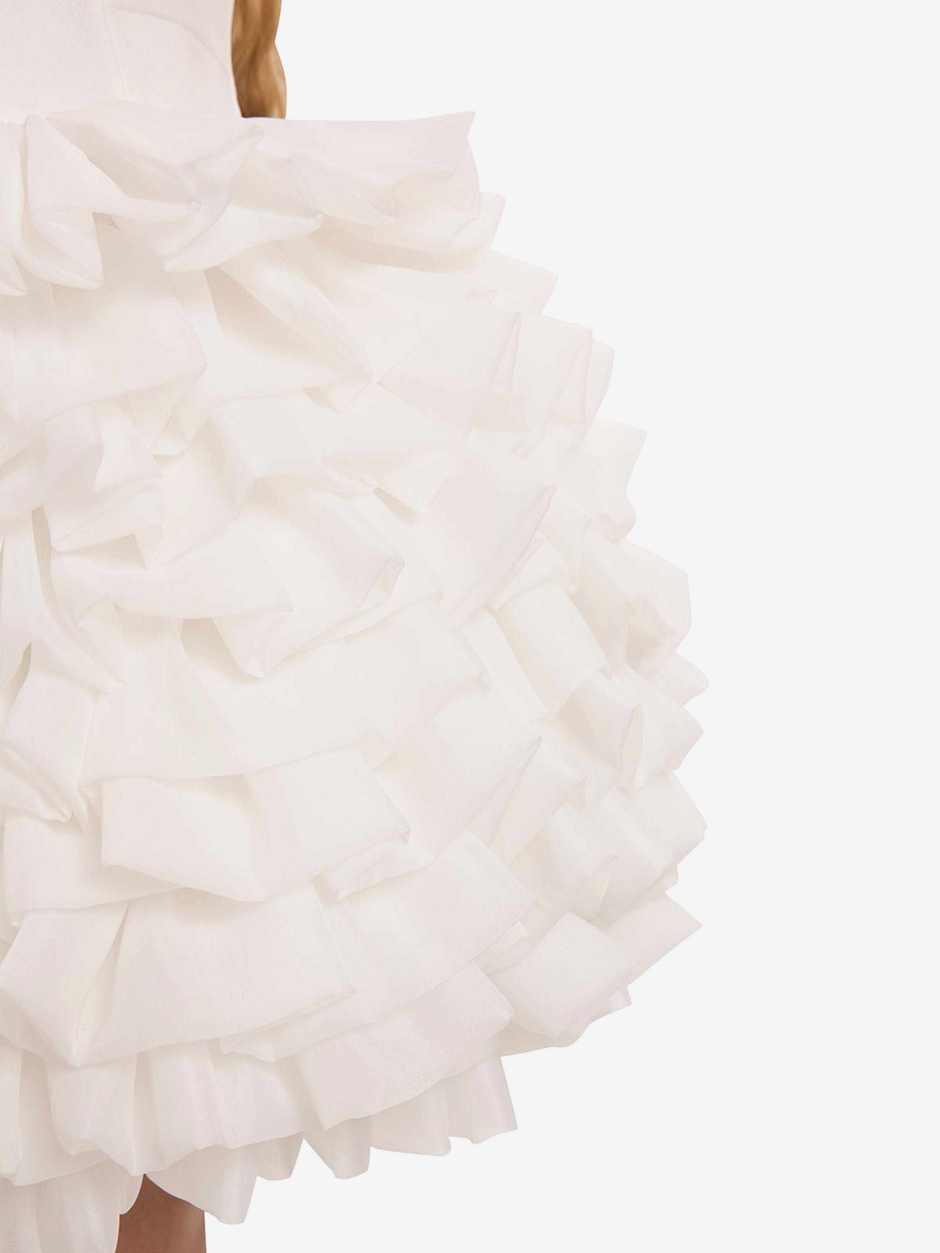 DRESS & Fleur Girls Dress with Headband in White