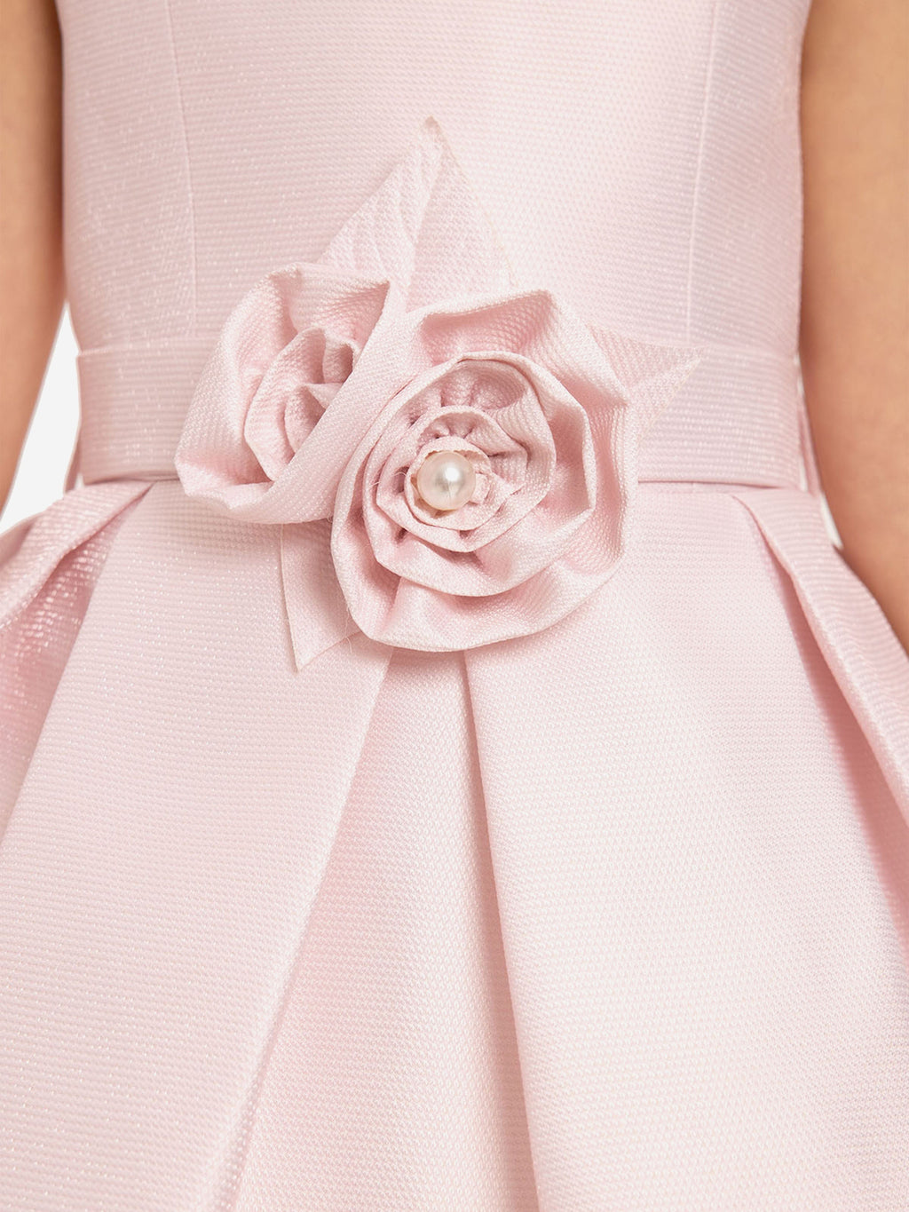 DRESS & Fleur Girls Dress with Matching Floral Bag in Pink